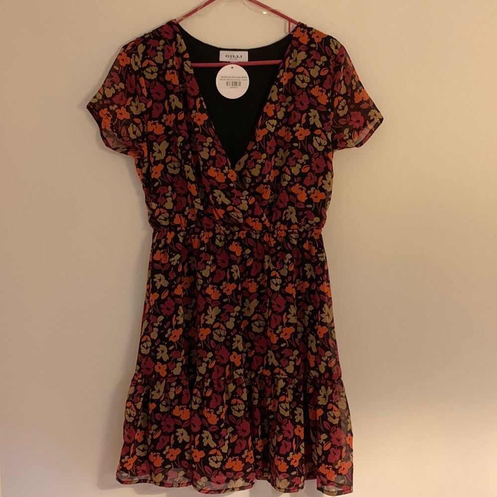 Fall floral dress
